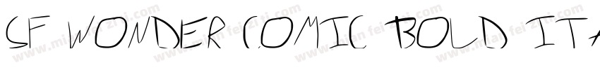 SF Wonder Comic Bold Italic字体转换